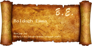Boldogh Emma névjegykártya