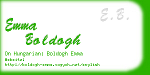 emma boldogh business card